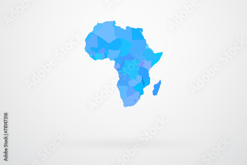 Africa Continent Map With Country Border