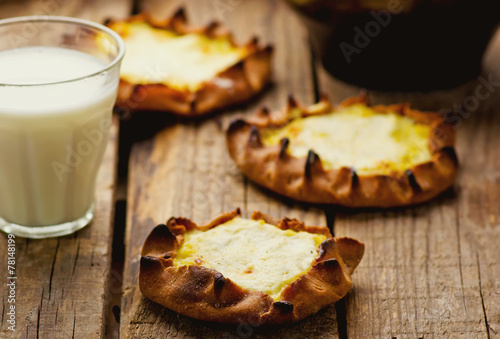 kalitka, traditional russian  potato pie photo
