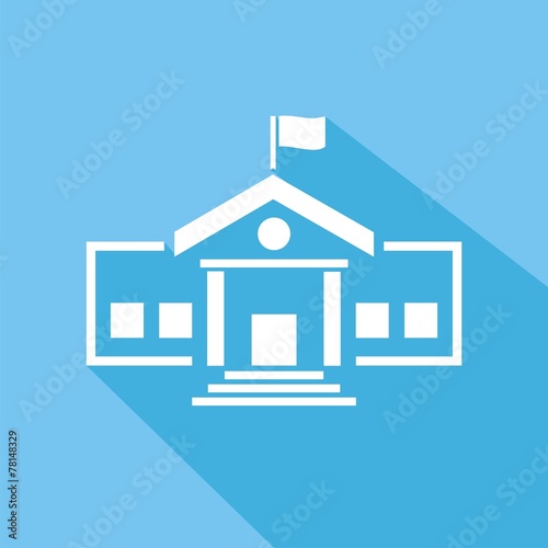 Icono colegio azul sombra
