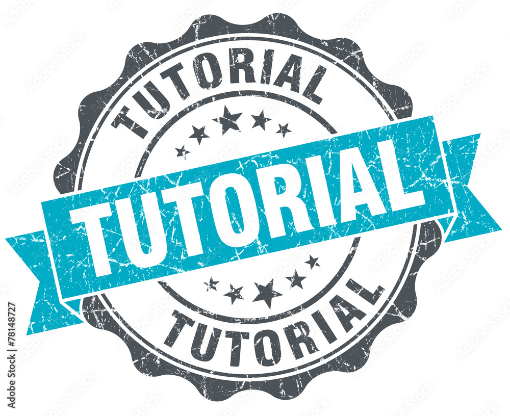 Fototapeta premium tutorial vintage turquoise seal isolated on white