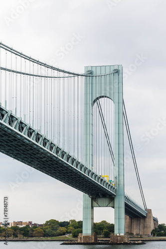 Green Steel Suspension Bridge