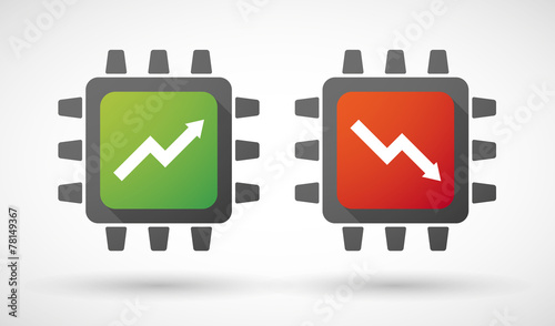 CPU icon set with shields