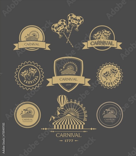 Carnival vintage badges