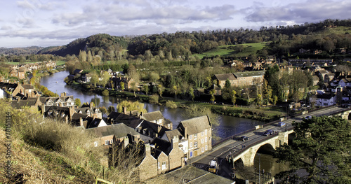 Historic town Bridgenorth panorama photo
