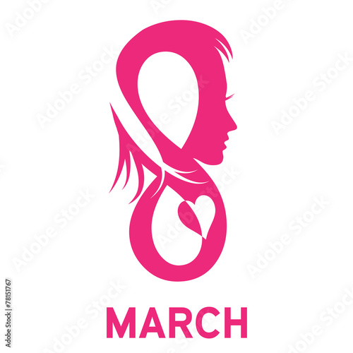 Vector sign 8 march, women's day