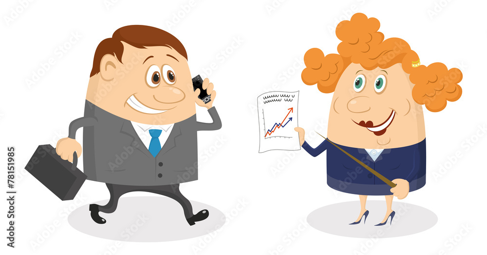 Businessman and Secretary Businessman and Secretary