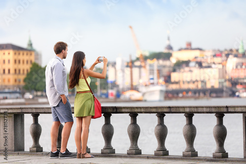 Photography Travel tourists people taking photos in Stockholm