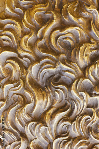 Background from yellow smooth decorative plaster - Stock Image