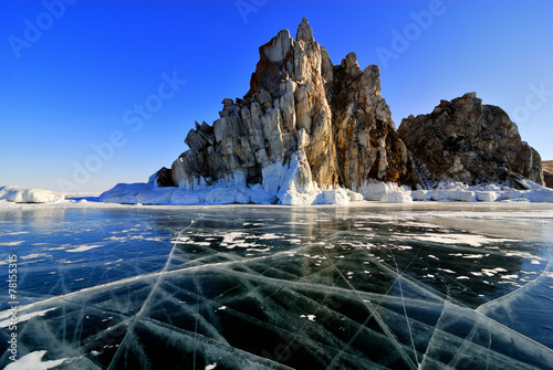 Lake Baikal winter view