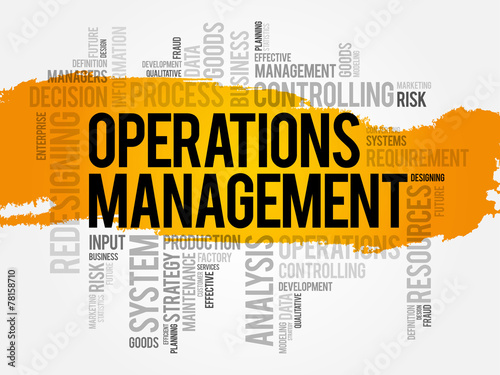 Operations Management word cloud, business concept