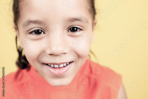 A Little african american boy, isolated on white background