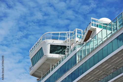 Cruise tourist ship, detail and blue sky © Unkas Photo