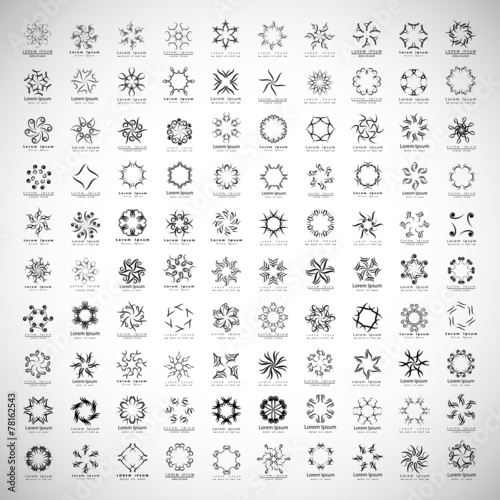 Unusual Monogram Set - Isolated On Gray Background - Vector Illustration, Graphic Design, Editable For Your Design
