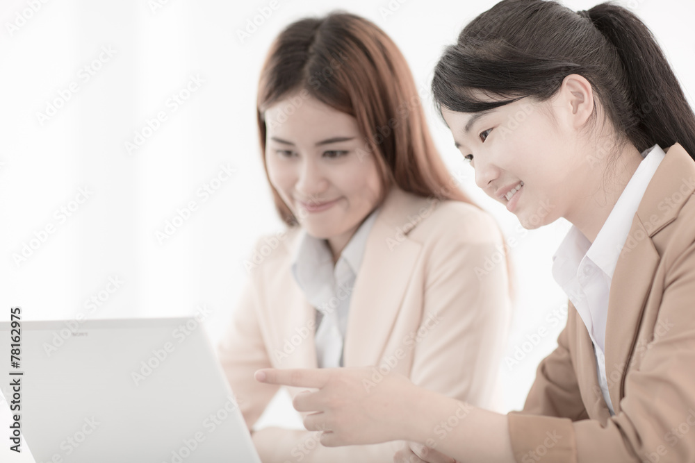 Business people discussing the charts and graphs showing the res Business people discussing the charts and graphs showing the res