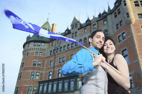 A couple shooting on the city of Quebec