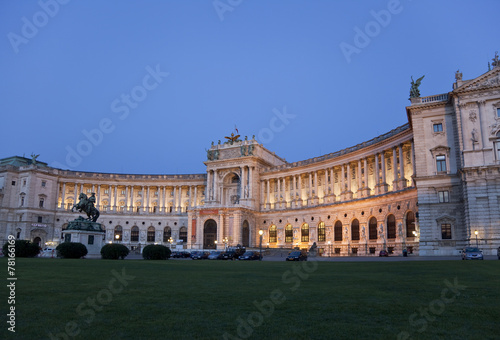 The Hofburg Palace in Vienna in the evening, Austria