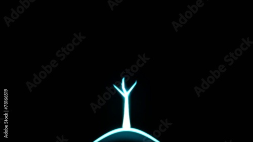 Tree of Light Particles - Blue