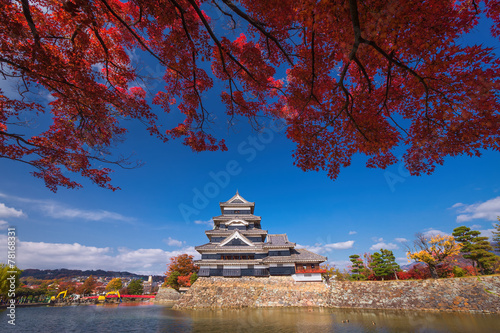 Canvas Print The Matsumoto Castle in Autumn, Nagano prefecture, Japan.