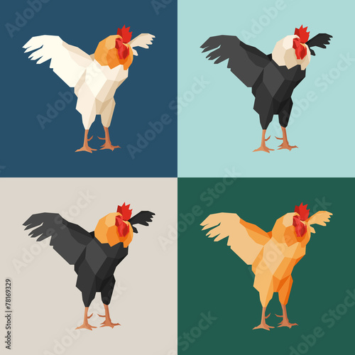 Paper roosters