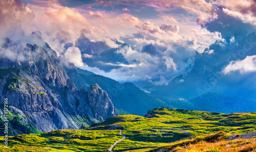 sunrise in National Park Tre Cime di Lavaredo