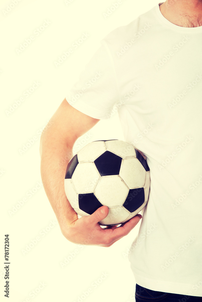 Yaong man with soccer ball