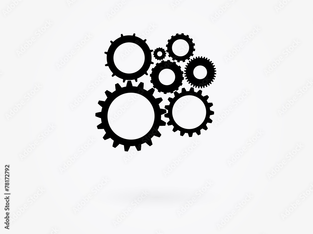 Obraz premium Cogs And Gears Teamwork Concept