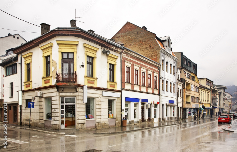 Bosanska street in Travnik. Bosnia and Herzegovina