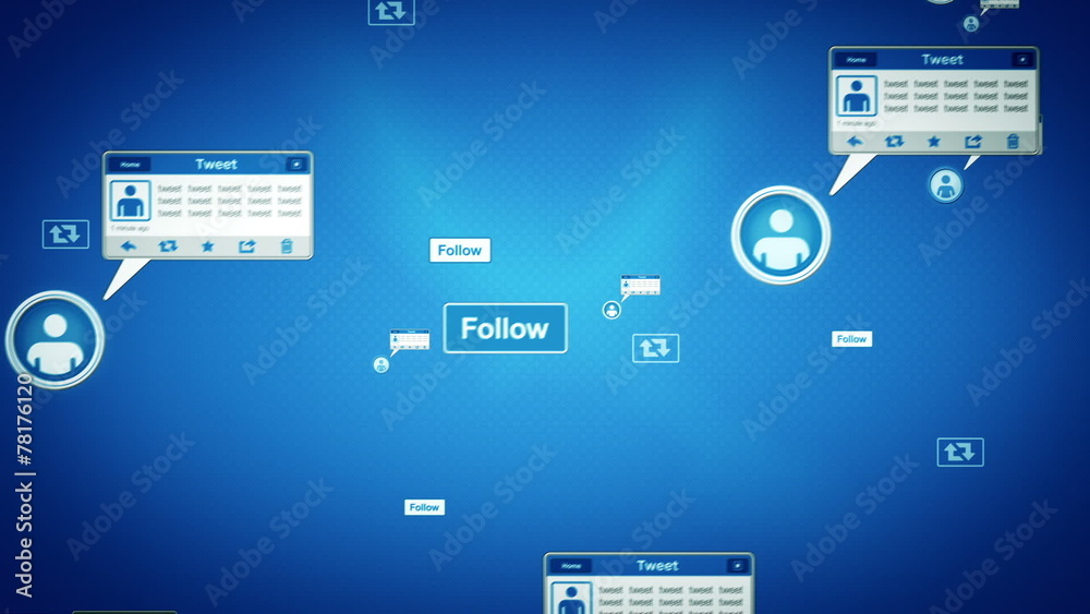 Social Media Tweets Blue Tracking Social Media Tweets Blue Tracking