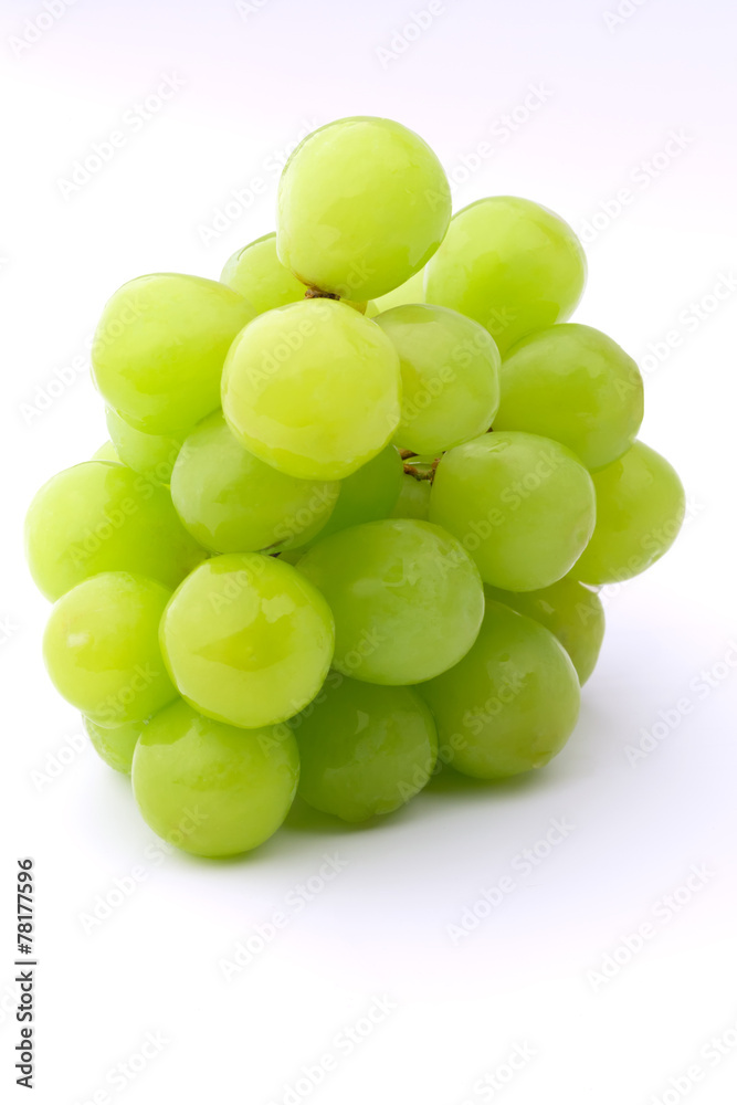 green grape fruit glucose dessert on a white background green grape fruit glucose dessert on a white background