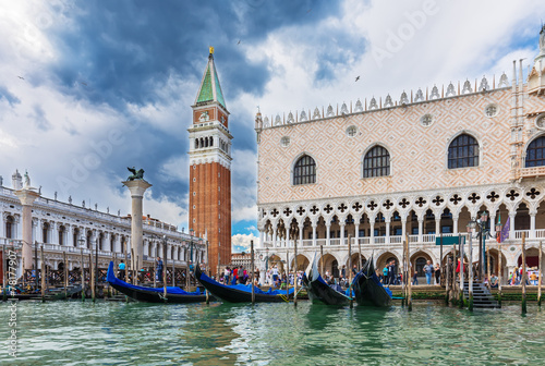 Piazza San Marco, Grand Canal, Doge's Palace in Venice, Italy