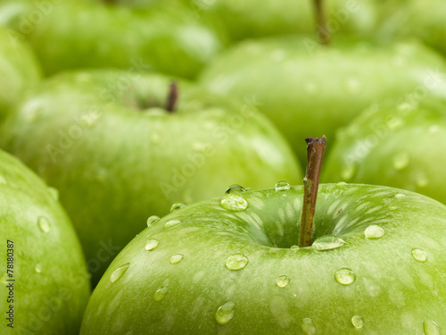 Group of green apples