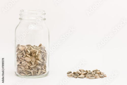 Seeds of sunflower - pile of seeds -