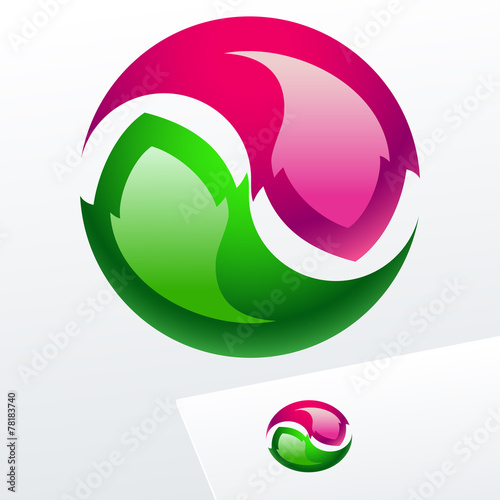 Vector sign. Logo for Cosmetics, Ecology activity