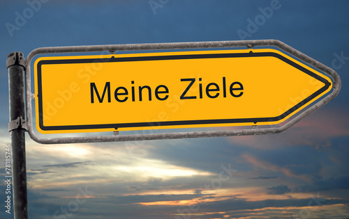 Strassenschild 19 - Meine Ziele photo