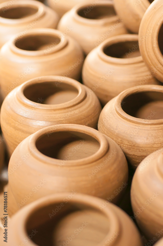 Clay pot.