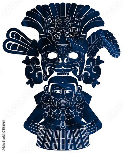 Maya - Yum Kaax 2 - Blue & White