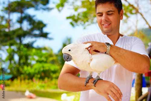 This is Molly. She likes massage. Cockatoo parrot photo