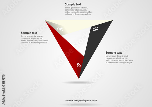 Triangle origami infographic