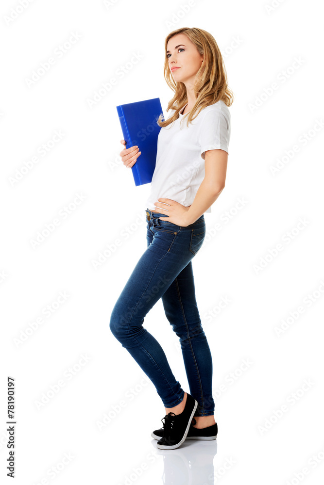 Young student woman thinking Young student woman thinking