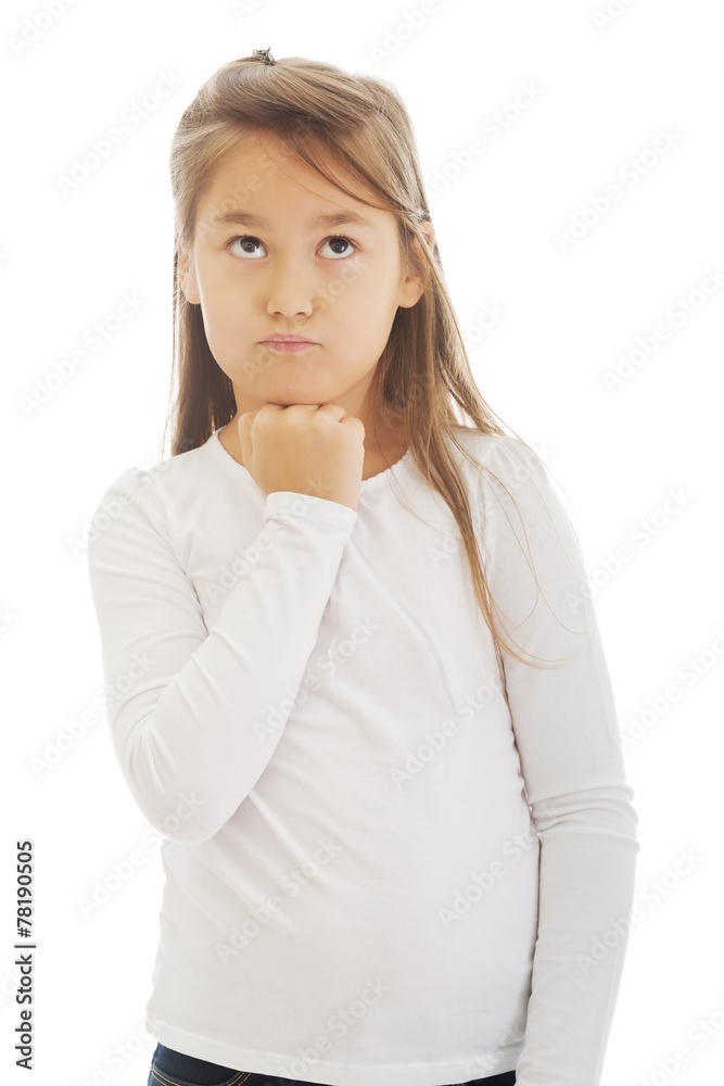Gril thinking about something interesting Gril thinking about something interesting