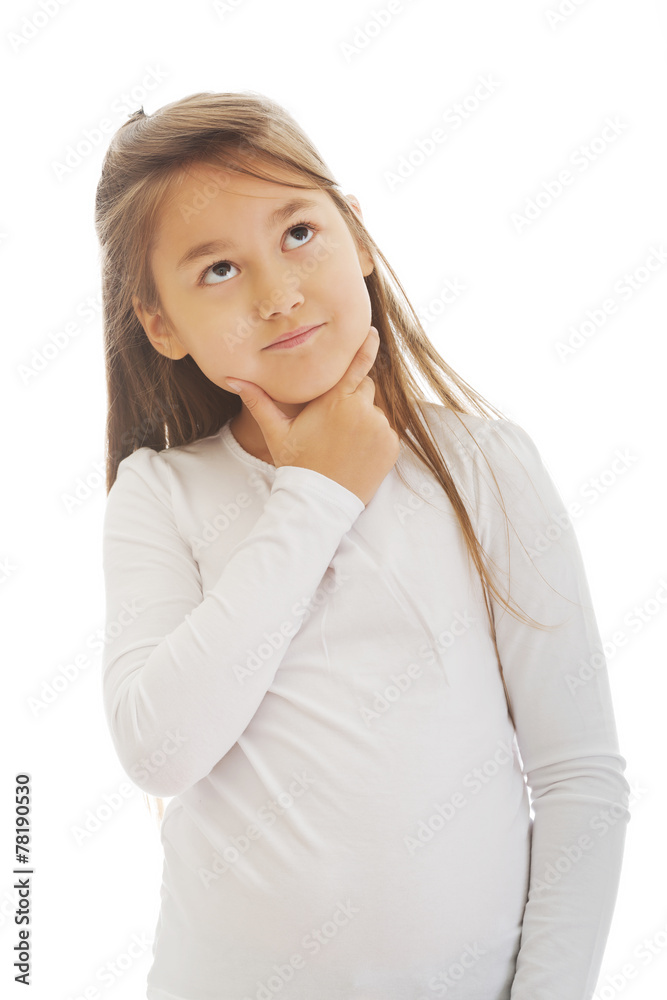 Gril thinking about something interesting Gril thinking about something interesting