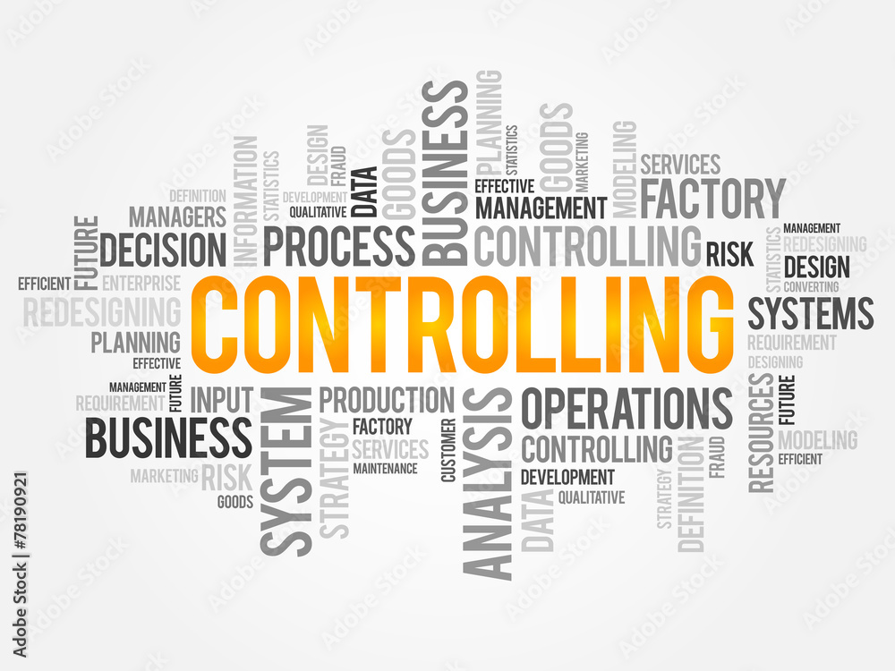 Controlling word cloud, business concept Controlling word cloud, business concept