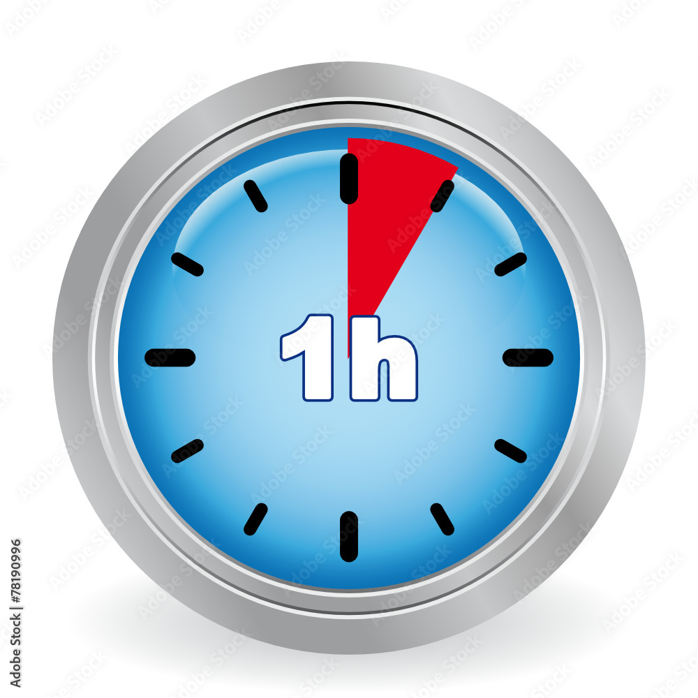 1 HOUR ICON Stock Vector Adobe Stock