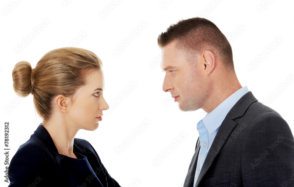 Professional conversation between businesspeople Professional conversation between businesspeople