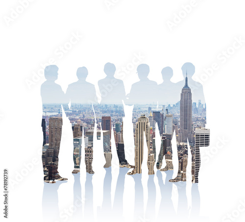 Silhouette of grupe businessman photo