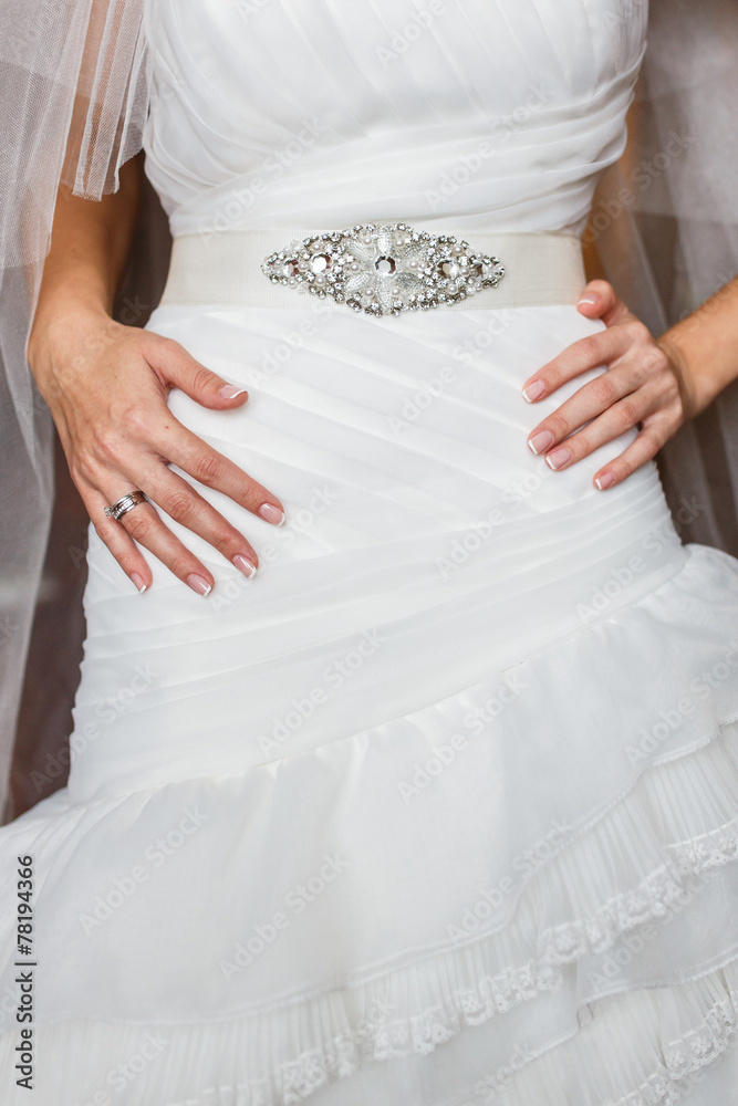 bride in luxury decorated dress bride in luxury decorated dress