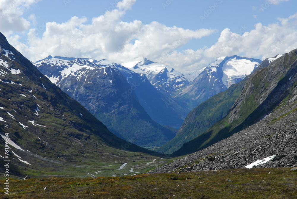 Strynefiellsvegen in Richtung Geirangerfjord