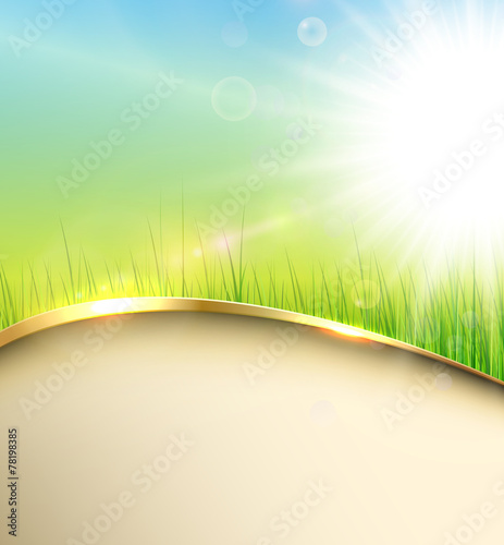 Sunny green background