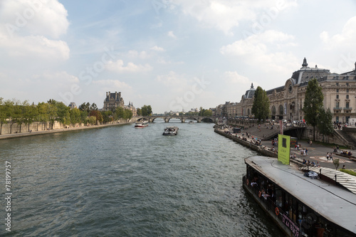 Paris - Seine between Louvre and the Museum D'Orsay