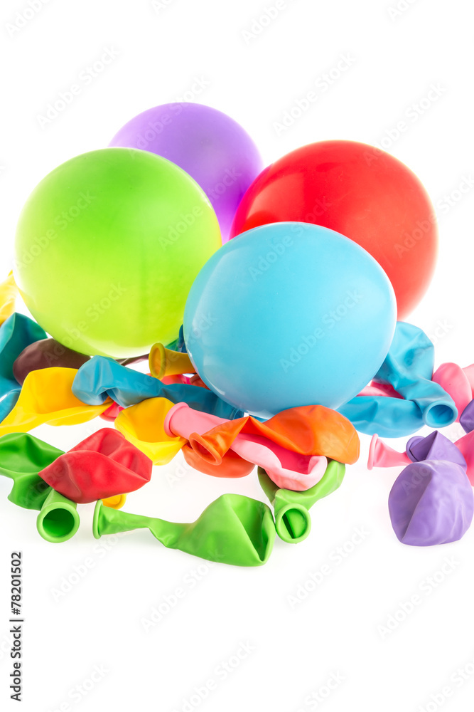 colorful balloons on white colorful balloons on white